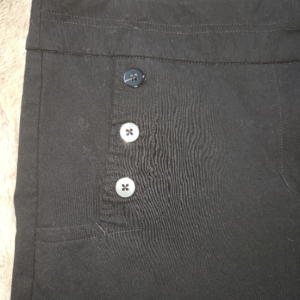 New Direction 16 black sailor gaucho crop pants